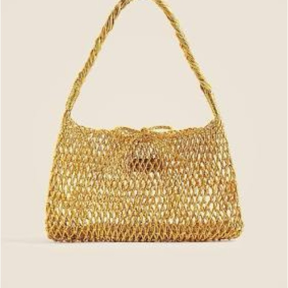 J. Crew Gold Mesh Clutch